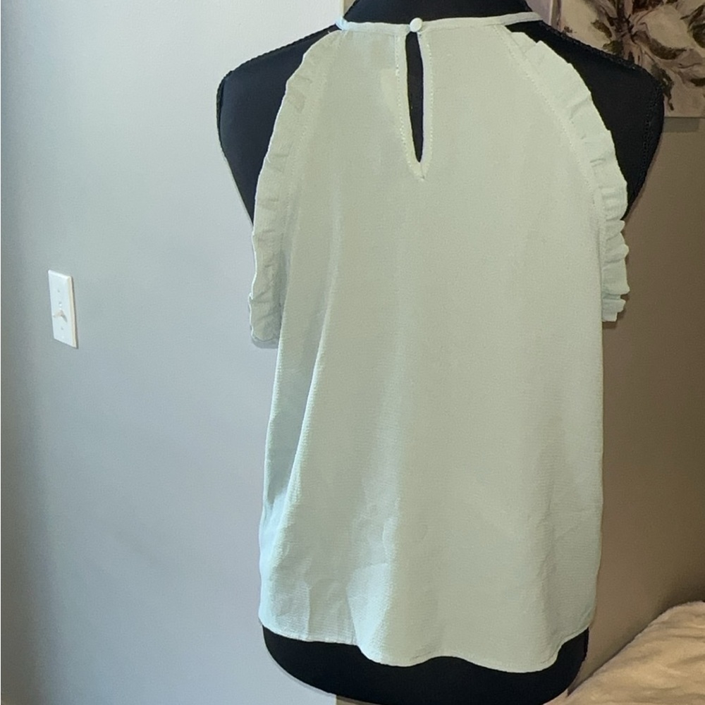 Mine Light Blue Ruffle Tank Top - Picture 2 of 3